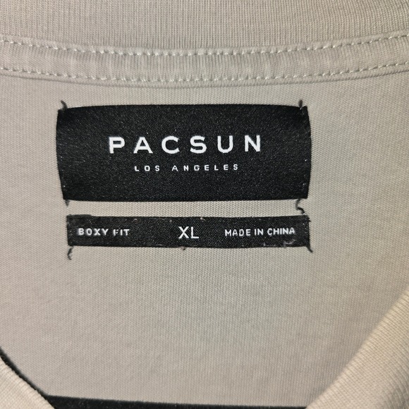 PacSun Los Angeles Boxy Fit Long Sleeve T Shirt Gray XL Skull Cherry Graphic - Picture 2 of 8